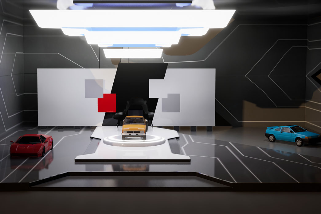 car showroom 3d environment, 3d car showroom,