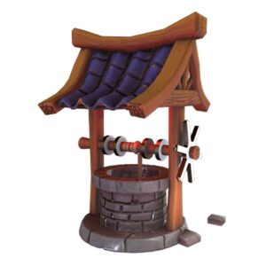 stylized well 3d model, well 3d model, 3d well,