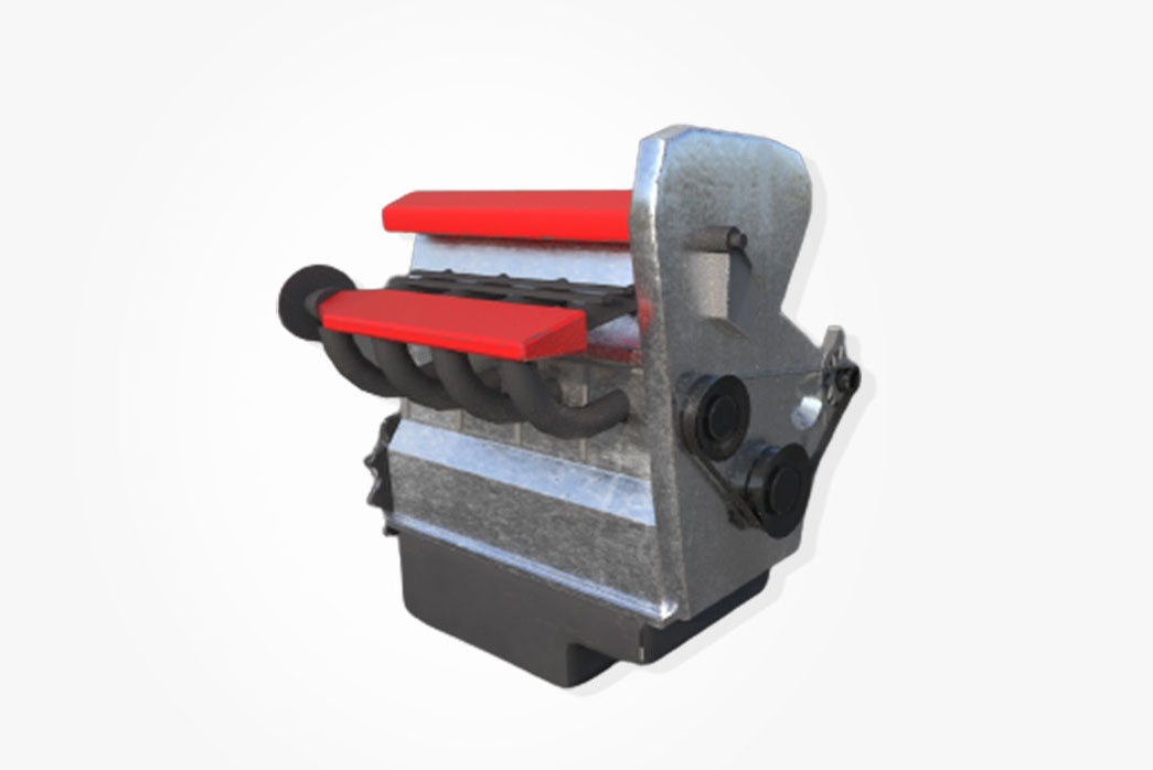 car engine 3d model, 3d car engine, 3d engine, low poly car engine,