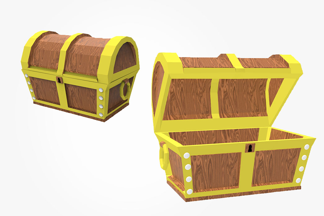 treasure box 3d model, 3d treasure box, 3d box,