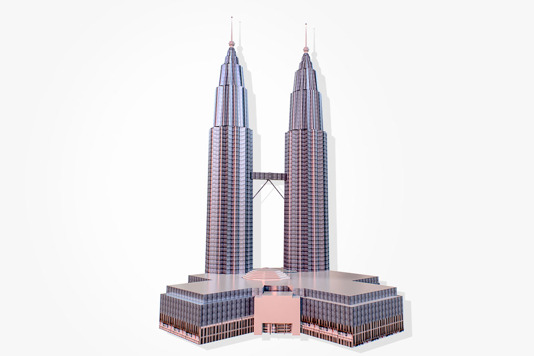 tower 3d model, petronas twin towers, twin towers 3d model, 3d skyscraper, 3d highrise building,