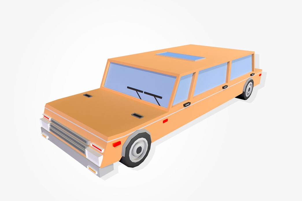 car 3d model, cartoon car 3d model, 3d cartoon car,