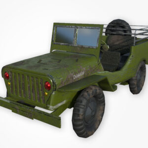 low poly military jeep 3d model,