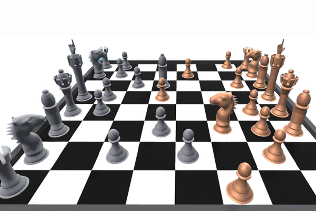 3d wooden chess, 3d chess, chess 3d model, 3d chess board,