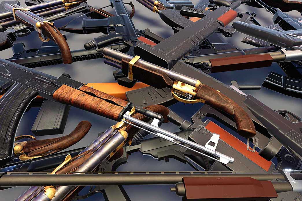 hq fps weapons pack, 3d fps guns, fps guns model, 3d fps weapons