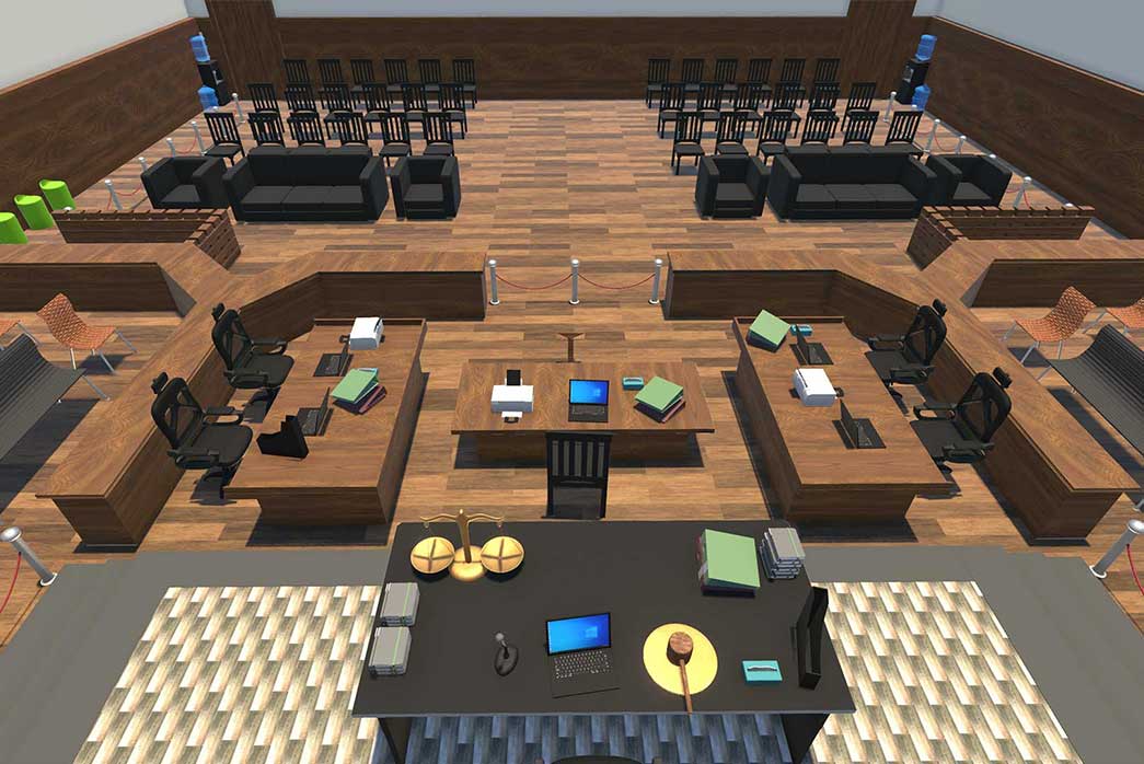 3d courtroom interior kit, courtroom 3d environment, 3d interior design room,