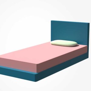 cartoon bed 3d model, 3d bed, 3d cartoon bed, cartoon furniture 3d model,