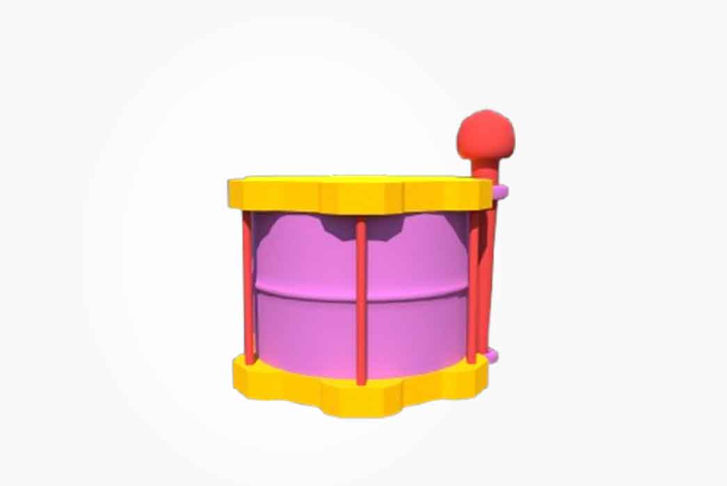 colorful 3d model drum toy