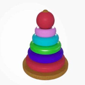 3d rainbow tower toy